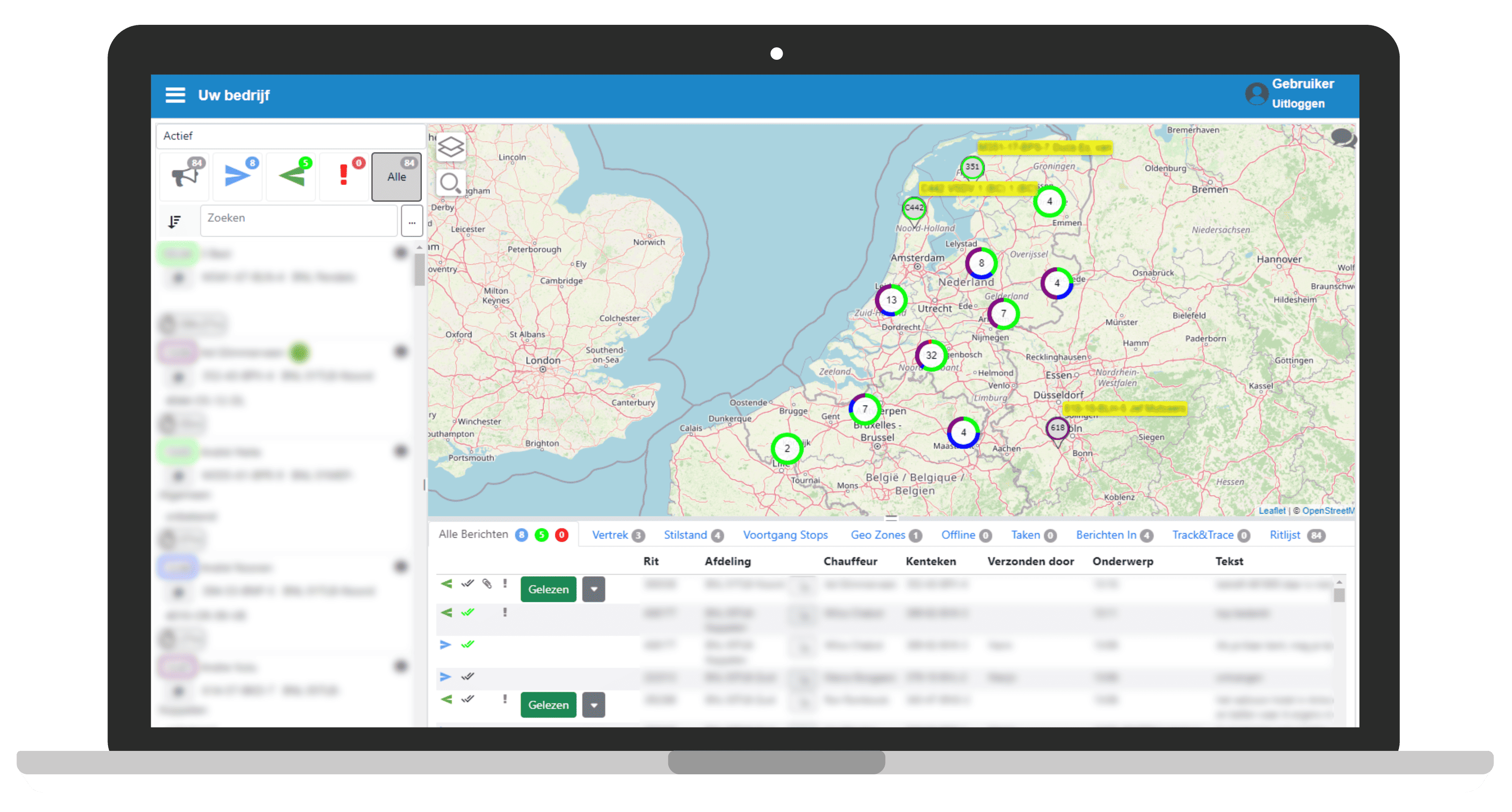 Example of LogiConnect-App on laptop